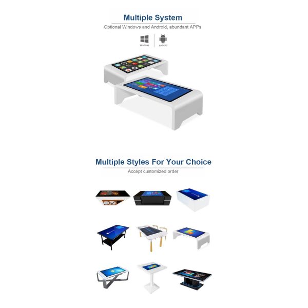 FCC Waterproof Indoor Smart Interactive Touch Screen Table Anti Scratch