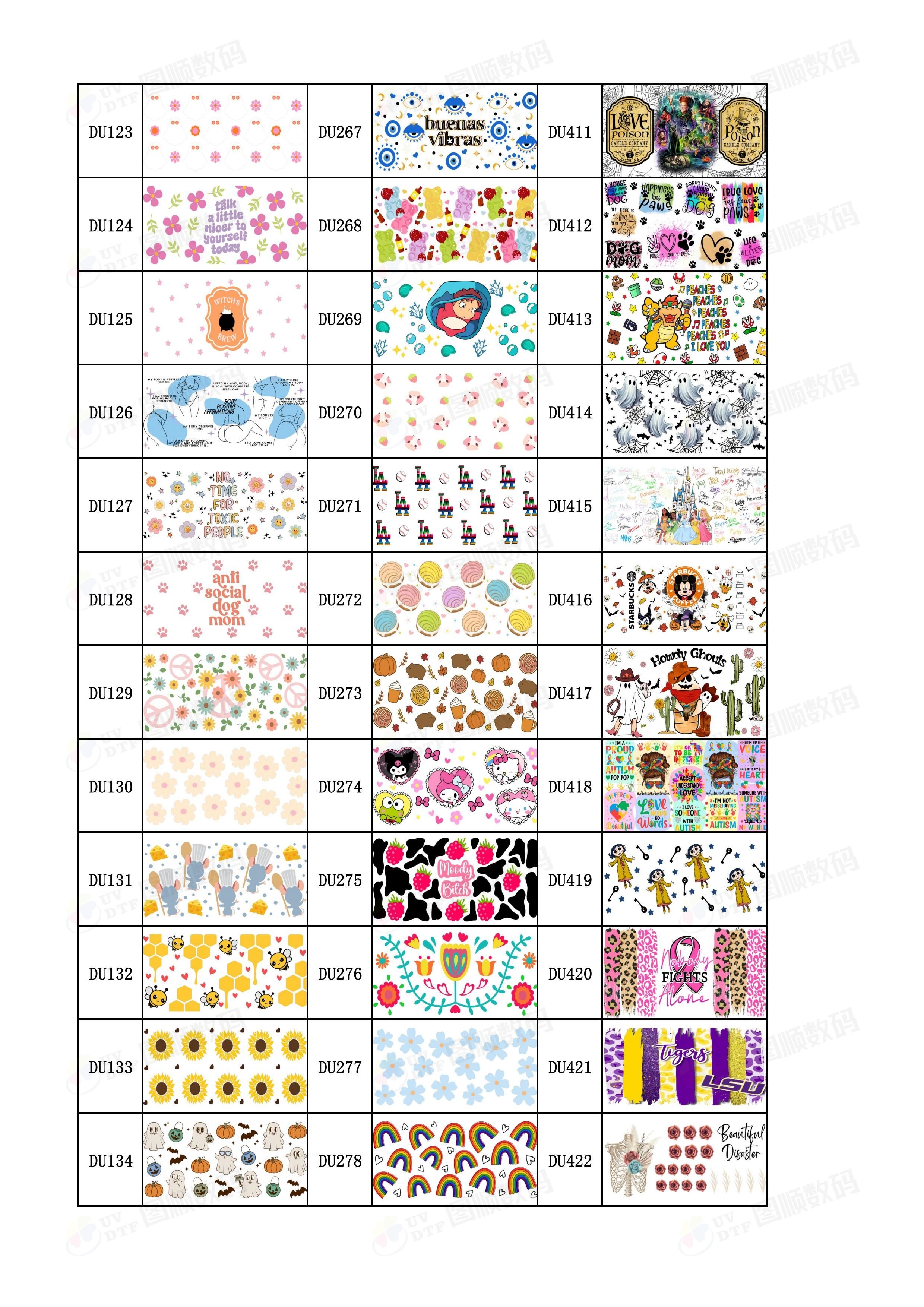 16Oz Digital UV Printing DTF Tumbler Wraps Printable Transfer Paper For Glass