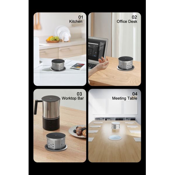 High Quality Waterproof Power Socket Strip Extension UK Standard Plug Socket IP44 Tabletop Design for Easy Use