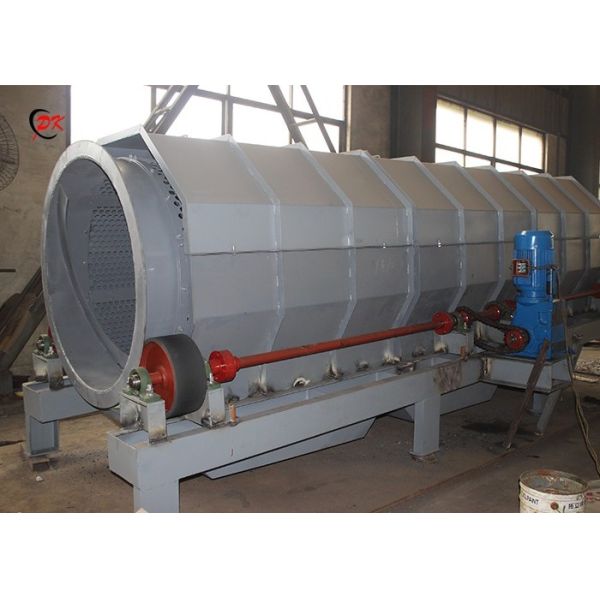 Compost Sorting Trommel Screen Machine / Fertilizer Rotating Trommel Screen