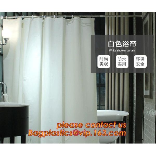 Stripe Hotel White Polyester Jacquard Shower Curtain,180x180cm maple leaf PEVA theme bathroom accessories shower curtain