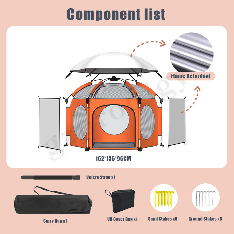 Easy Take Out Portable Pop Up Play Tent Folding Traveling Customized