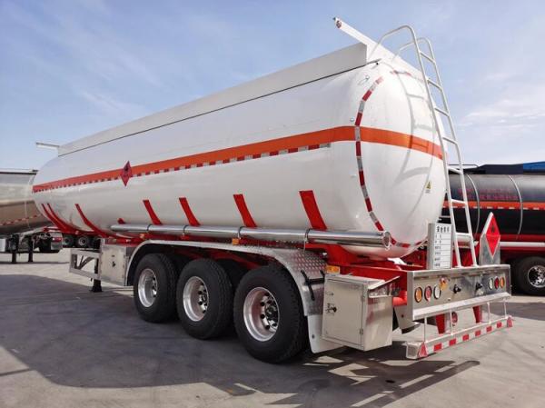 Quality 3 Axle 42000 45000 Liters Aluminum Carbon Steel Oil Tanker Fuel Tank Semi Trailer  Oil Tank Truck Trailer for sale