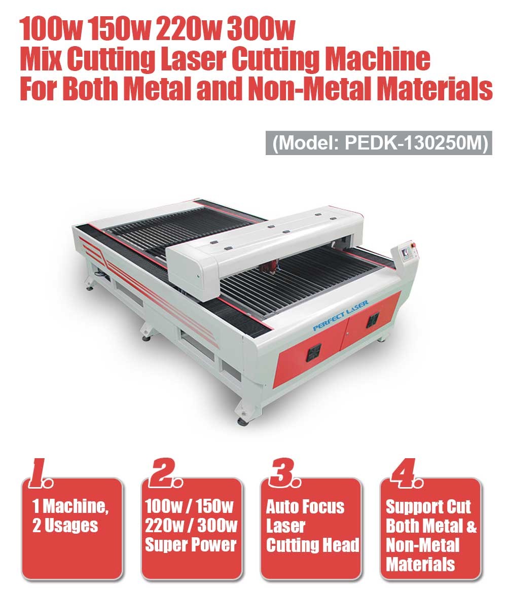 160w/180w/220w/260w/300w Multi - Purpose Mixed CO2 Laser Cutting Machine for Metal and Non-Metal Material​
