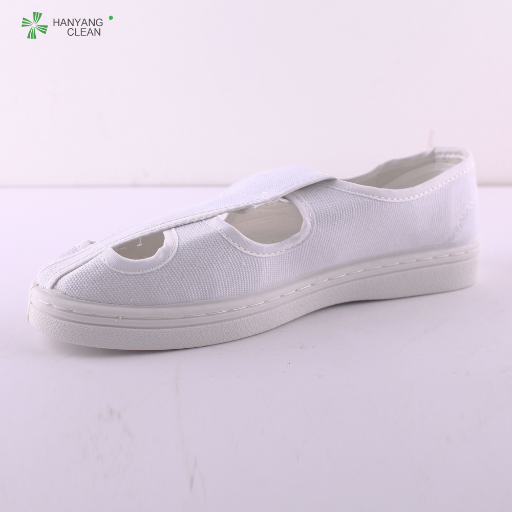 Four Holey Anti Static Shoes , TC Canvas Upper Electrostatic Dissipative Shoes