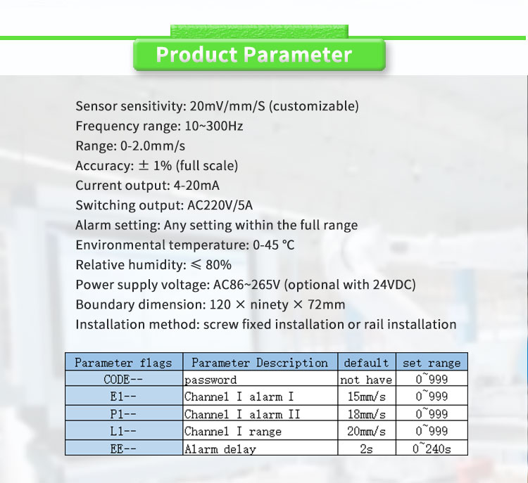Digital Display Sensor And Transmitter UBZD4000Y Vibration Monitoring Machine