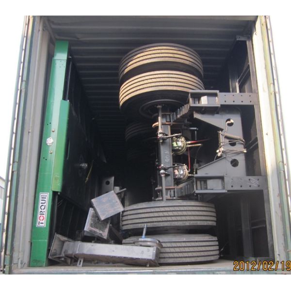 Air Suspension 12 Tyre Jost Type Container Semi Trailer