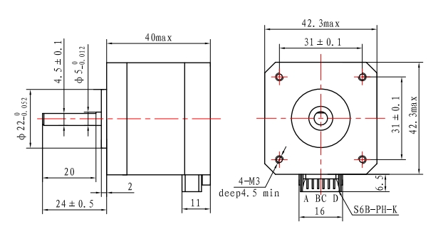 NEMA 17 Hybrid Step Motor 42x42x48mm 1.68A 300mN.M Arduino Stepper Motor Bipolar For 3D Printer