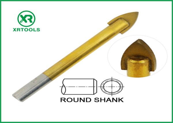 Quality Titanium Coated Metric Masonry Drill Bits Round Shape 3 - 16MM Length for sale