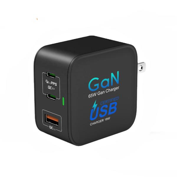 Quality 65w Gan Charger Type C PD Adapter With QC 4.0 3.0 Foldable US Plug for sale