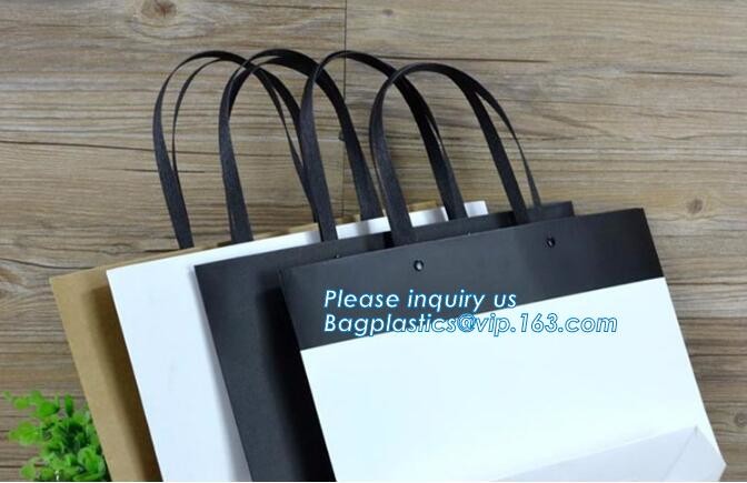 Customized Cut Printed Coated Paper Shopping Bag with Matt Lamination,rope handle custom logo printed white paper bag