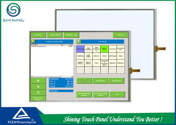 Transparent 4 Wire POS Computer Touch Screen For Touch Monitor , Glass Touch