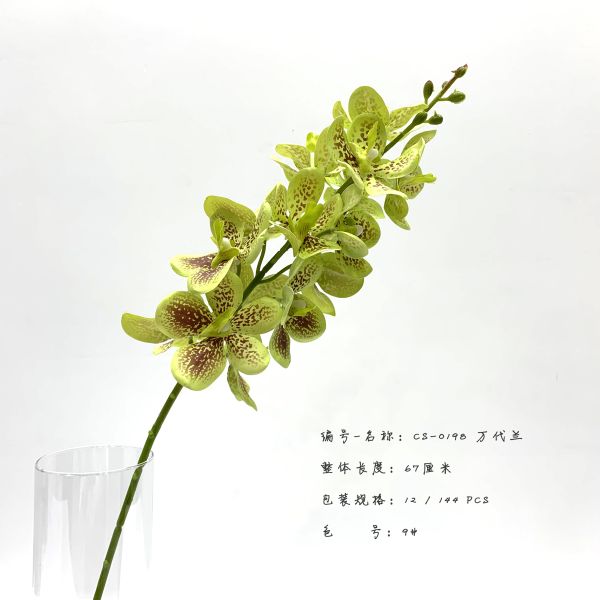 Colorful Artificial Vanda Orchid Branches 67 cM For Indoor Decor Flower