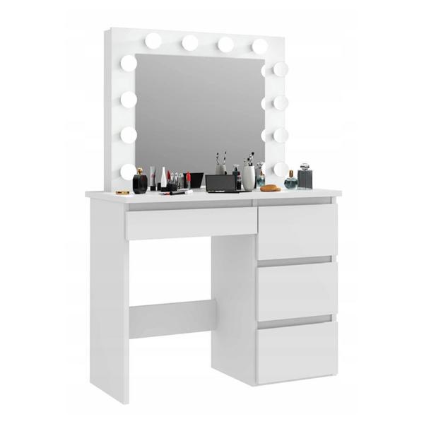 Quality 136cm Height Touch Screen MDF Solid Wood Dressing Table With Mirror for sale