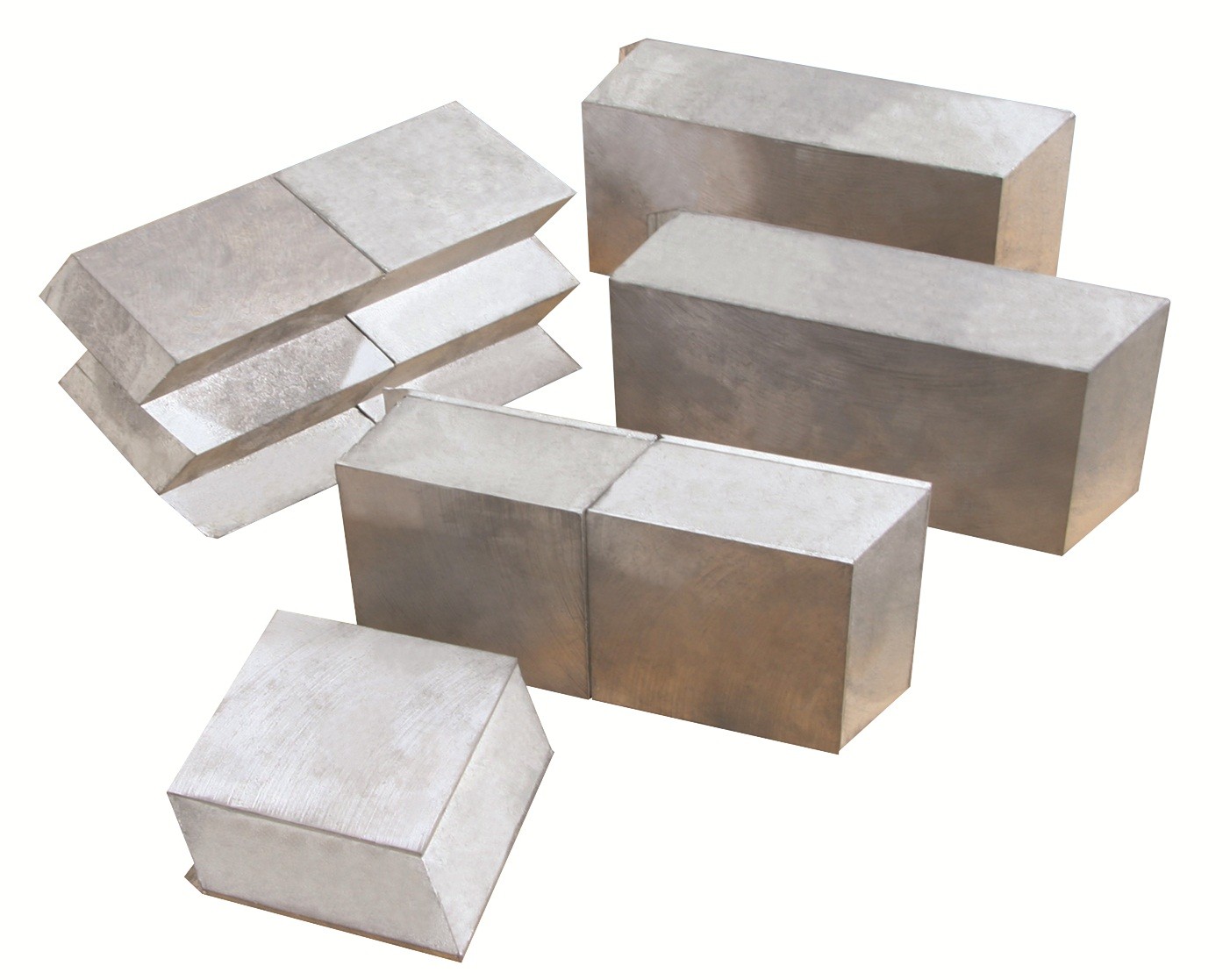 single or double-herringbone dovetail groove design and interlocking capability rectangular lead shielding bricks