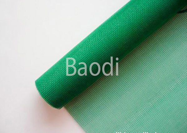 High Strength Green Fly Screen Mesh Roll Flame Resistant With 500 - 3000 Mm Height