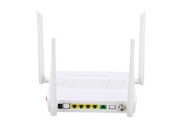 Quality 4GE 2.4G / 5G WIFI POTS CATV GPON ONU Modem SC Single Mode Single Fiber for sale