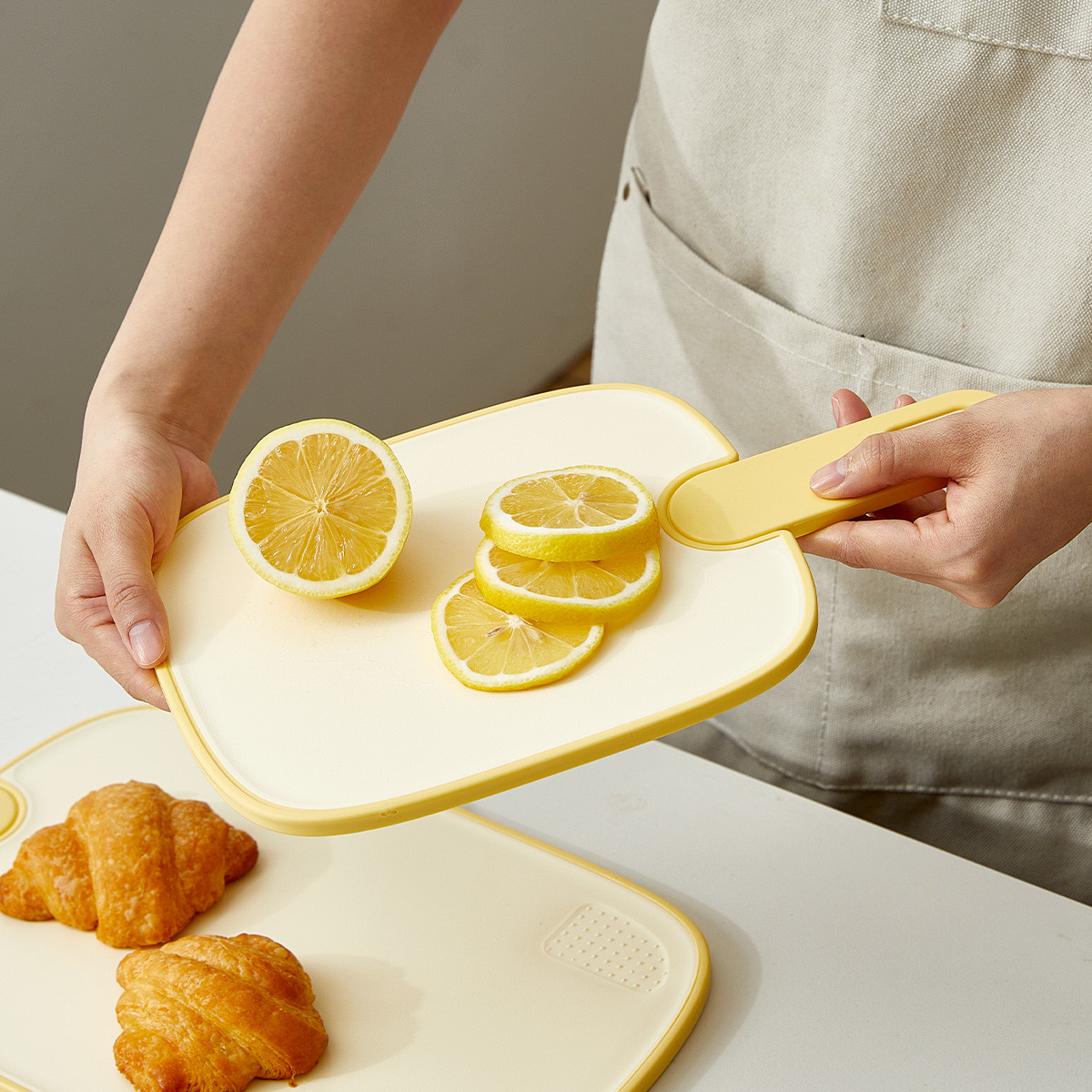 3 Colors 3 Sizes Plastic chopping Double Side Reversible Antibacterial Cutting Board With grinding area & Deep Drip Juice Groove