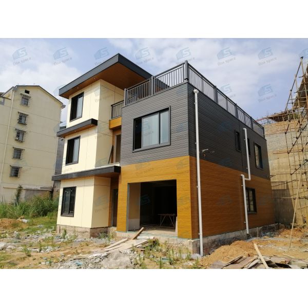 BOX SPACE Luxury Modern Prefabricated Steel And Sandwich Panel Mobile Home Flat Pack Container House