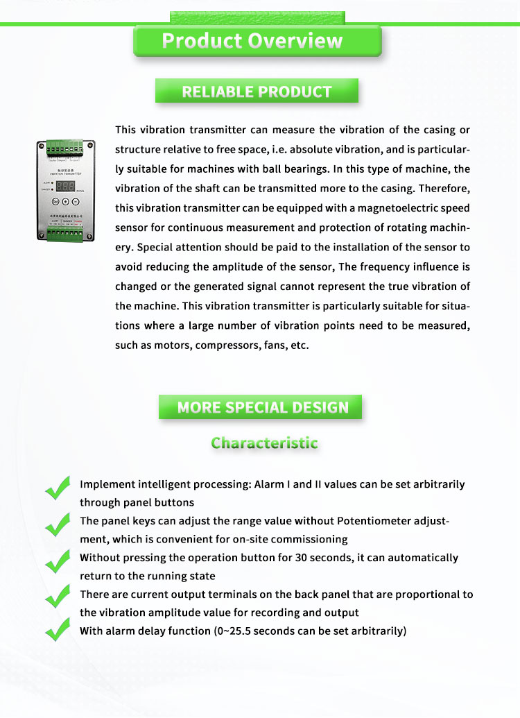 Digital Display Sensor And Transmitter UBZD4000Y Vibration Monitoring Machine