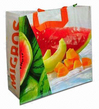 Wholesale eco reusable pp woven shopping bag with logo design,100% recyclable Ecological large capacity Durable fabric