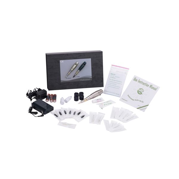 Original Permanent Makeup Tattoo Machine Set Champagne And Dark Green Color