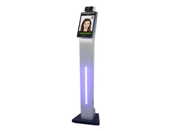 Quality Facial Recognition Thermometer Kiosk , 0.5-1.5m Thermal Body Temperature Detection System for sale