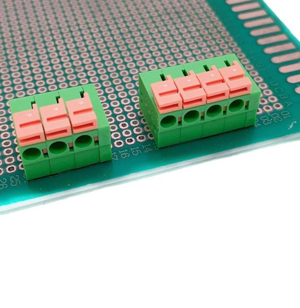 Quality 5.08mm Pitch PCB Screwless Spring Terminal Block Horizontal Wiring Entry for sale