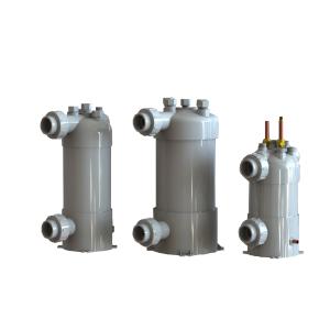 China Titanium Tube PVC Shell Heat Exchanger for Swimming Pool Heat Pump,Aquarium Chiller Evaporator wholesale