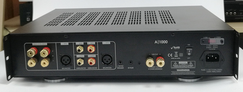 Super Bass 2U Class D Subwoofer Amplifier Home Theater Mono Amplifiers 1000W RMS