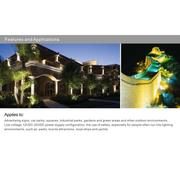 10W LED Floodlights DC12V/24V IP65 Waterproof Courtyard LED flood lighting