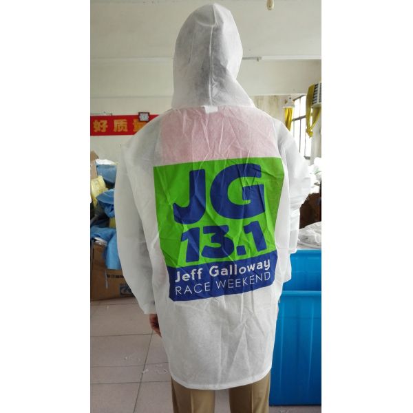 Work Clothes Disposable Lab Coat Safety Lab Jacket S / M / L