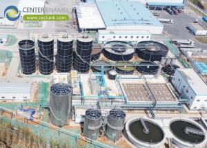 China Glass-Fused-to-Steel Wastewater Storage Tanks with Different Roof Options wholesale