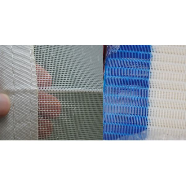 05802 White Polyester Mesh Belt For Cardboard Pulp , Plain Weave Type