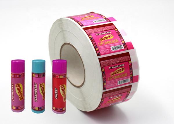 Quality Hard - Wearing Custom Adhesive Labels Pink Color Non Toxic For Lip Balm for sale