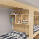 Modern Bunk Bed For Youth Hostel With Easy Assembly Guidelines Support