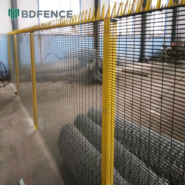 Galvanized Clearvu High Security 358 Anti Climb Fence Plastic Coated Metal Prison Mesh Clear Vu View Fence No Climb