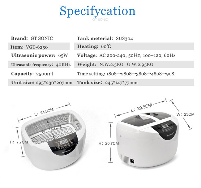 Stainless Steel Tank Home Ultrasonic Cleaner Baby Bottle Sterilizer With Heating Function