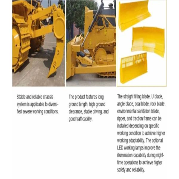 High Efficient Hydraulic Track Bulldozer Heavy Construction Machinery 160 Horsepower Special DesignYellow Crawler Dozer