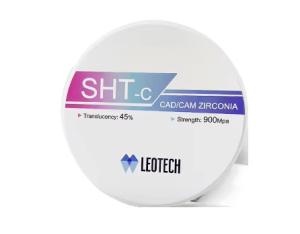 China SHT-C 45% Translucency Zirconia Block 900MPa Strength &amp; 1300HV Hardness Full Contour Crown wholesale