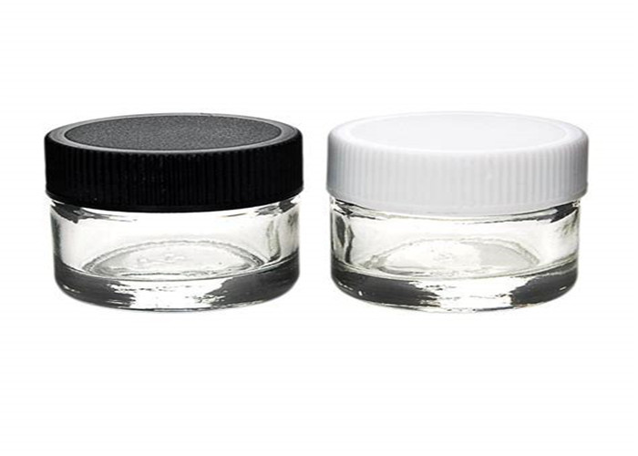 5ml / 10ml Glass Concentrate Containers , Nice Transparency Glass Cream Jars