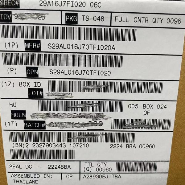 Quality S29AL016J70TFI020 16Mbit Nor Flash IC Parallel 70 Ns 48 TSOP for sale