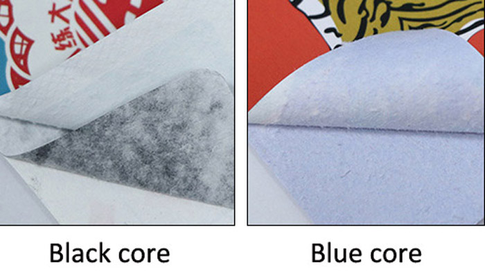 250G 350G Black Core / Blue Core C2S Gloss Cardboard for Playing Scratch Card