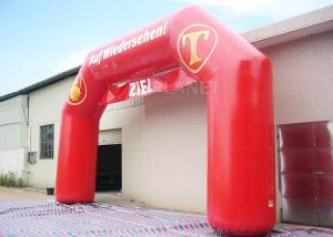 China Red Custom Inflatable Arch PVC Tarpaulin , Inflatable Race Arch Logo Printing wholesale