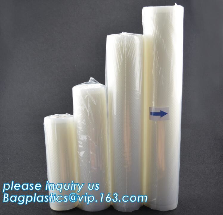 Embossing Resealable Vacuum Food Bags For Household Eco- friendly Texture Vacuum Food Storage Plastic Bag Rolls Moisture