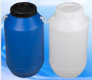 China Open Top Blue 200L Plastic Drum HDPE Chemical Barrel Round Shape wholesale