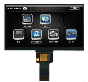 China 6.75 Inch LVDS TFT Display High Brightness TFT Display 1024*600 Resolution wholesale