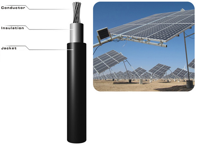 4mm 6mm Single Core DC Solar PV Cable , Photovoltaic Wire Eco Friendly