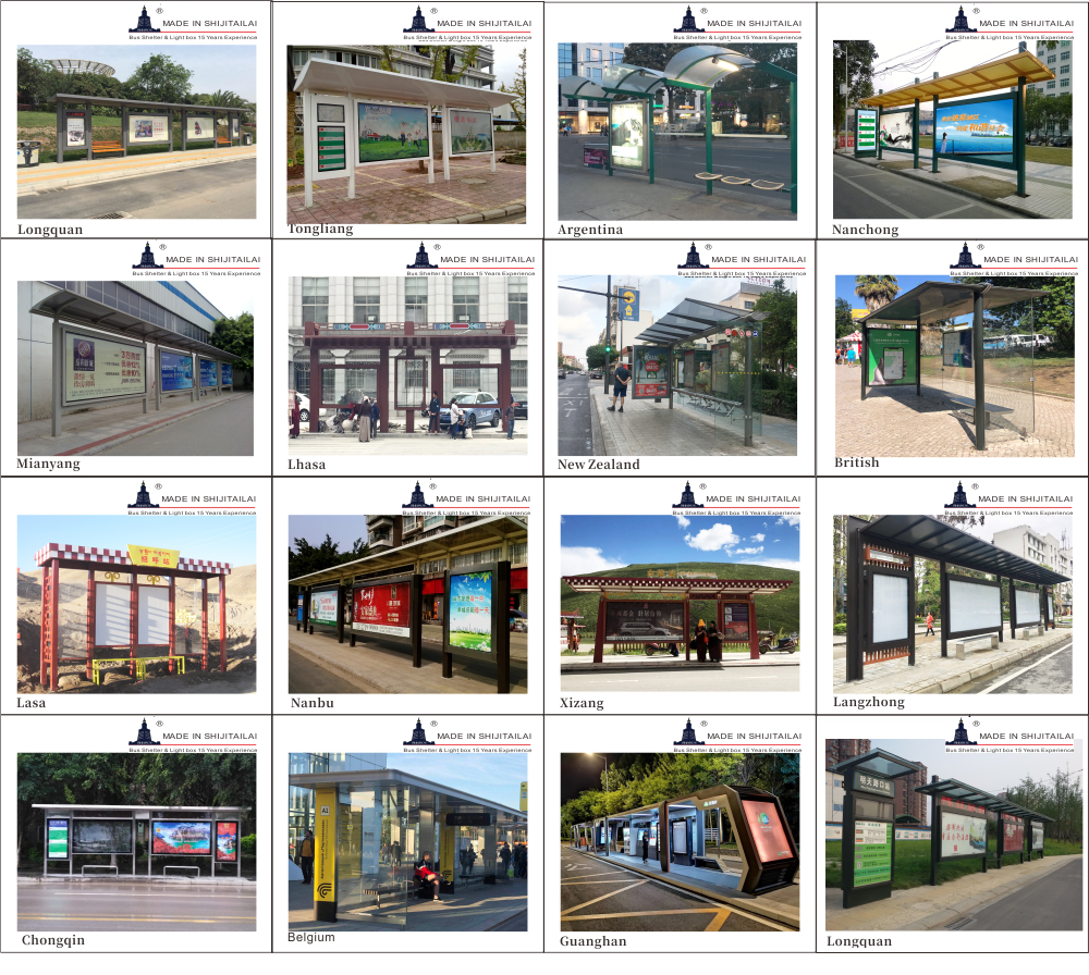 Galvanized Sheet 50HZ T8 Clear Channel Bus Stop
