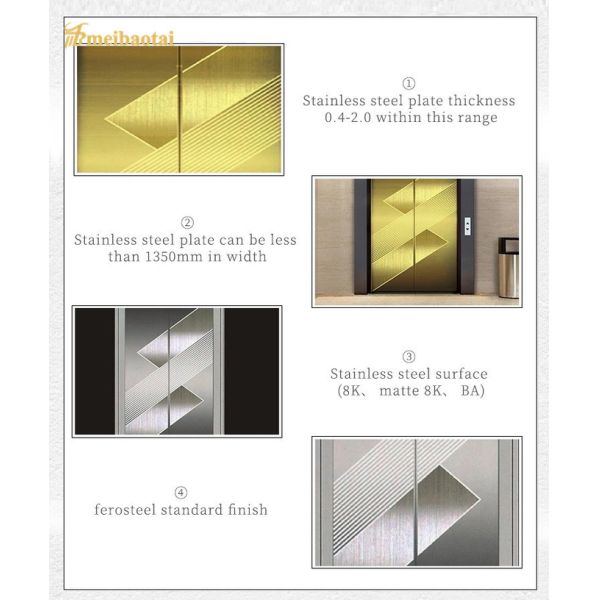Golden Pvd Coated Ss Sheet , 1219x2438mm Hairline Finish Stainless Steel Sheet